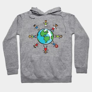 World Populaiton Day Tshirt Kids Are The Future Globe Gift Hoodie